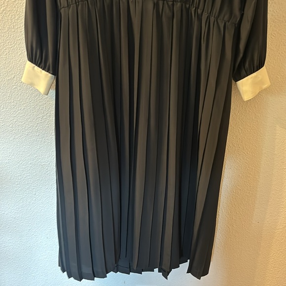 VTG Andrea Gayle maxi dress with neck bow and belt size 14P - Picture 2 of 9